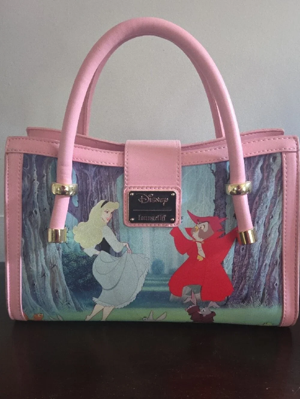 Loungefly Pink Illustrated Satchel Sleeping Beauty
